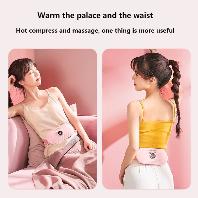 Electric Auto Heating Belly And Back Warming Waist Belt Wrap For Menstrual Cramps Pain Relief