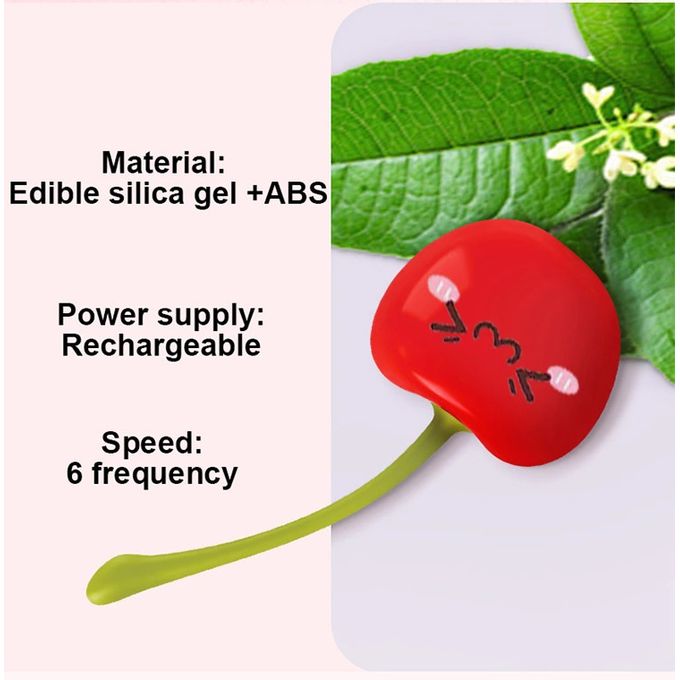 Female Cherry Vibrator With Nipple Clitoral Stimulation Mini Adult Sex Toy - image 6