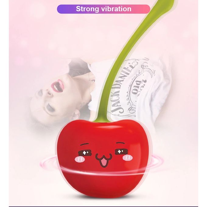 Female Cherry Vibrator With Nipple Clitoral Stimulation Mini Adult Sex Toy