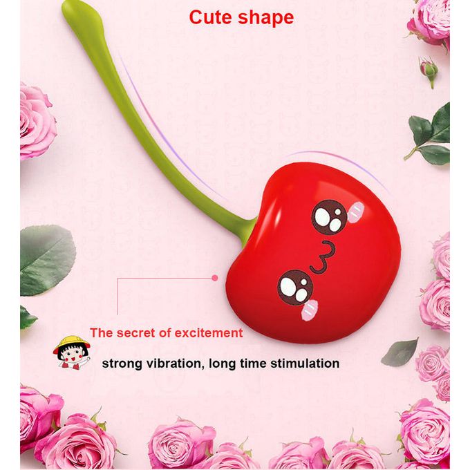 Female Cherry Vibrator With Nipple Clitoral Stimulation Mini Adult Sex Toy - image 3