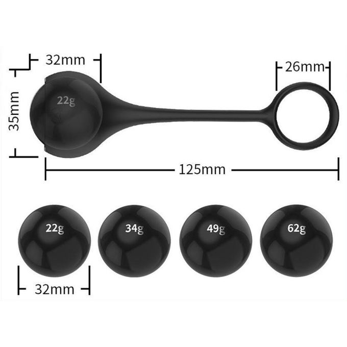 Black Male Glans Penis Dumbbell Exercise Trainer Training Balls - image 6