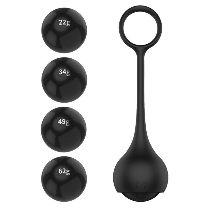Black Male Glans Penis Dumbbell Exercise Trainer Training Balls