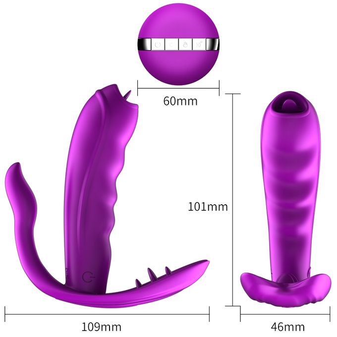 Remote Wearable Pantie Vibrator And G Spot Massager Adult Sex Toy With Sucking Tongue For Women