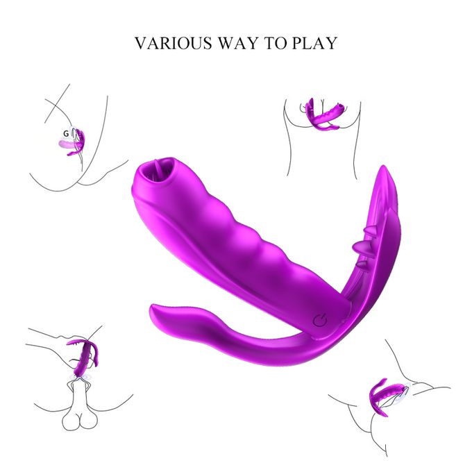Remote Wearable Pantie Vibrator And G Spot Massager Adult Sex Toy With Sucking Tongue For Women - image 6