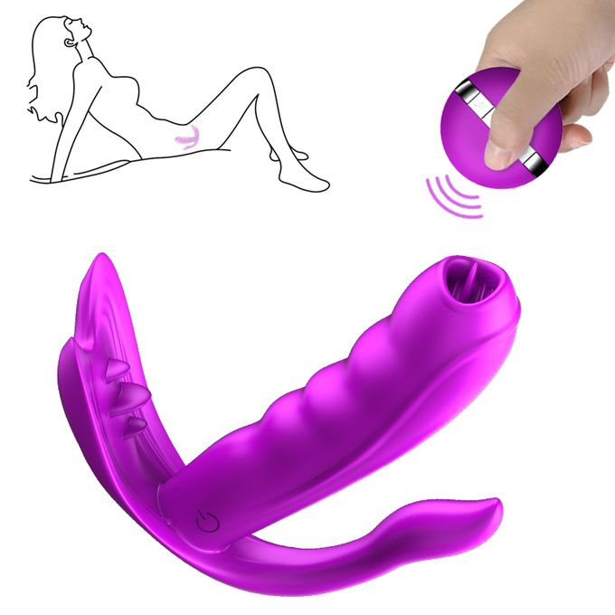 Remote Wearable Pantie Vibrator And G Spot Massager Adult Sex Toy With Sucking Tongue For Women - image 3