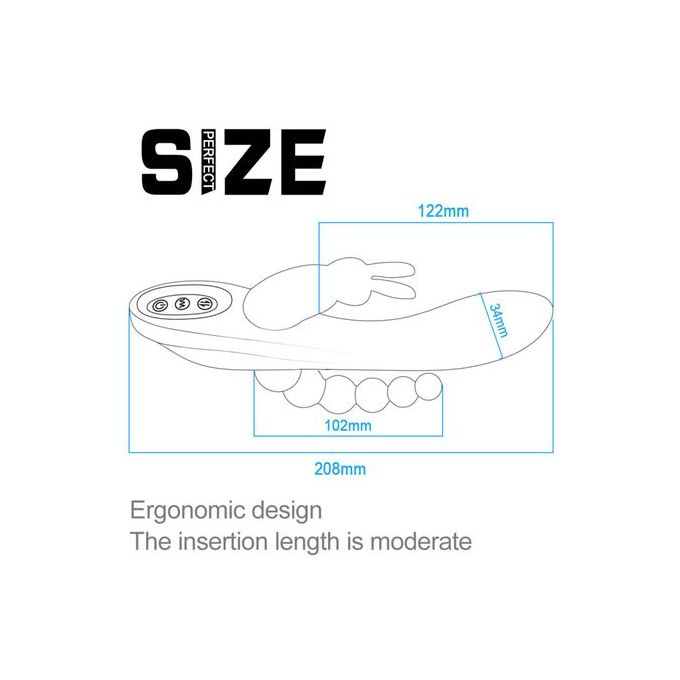 7 Vibration Modes Triple Heads Rabbit Vibrator With Anal Beads And Multi Play Prostate Vibrator - image 6