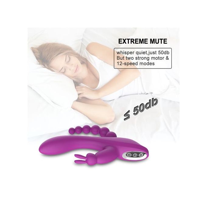 7 Vibration Modes Triple Heads Rabbit Vibrator With Anal Beads And Multi Play Prostate Vibrator - image 5