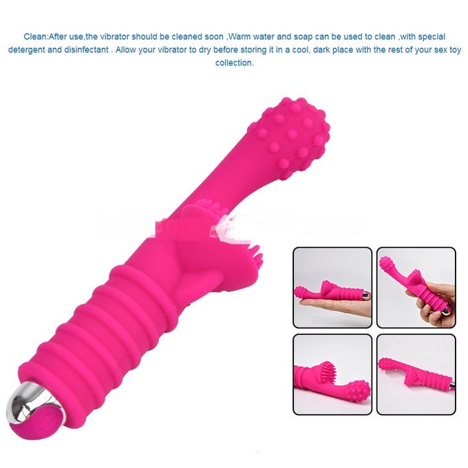 USB Rechargeable Silicone Rabbit Vibrator Adult Sex Toy - image 2