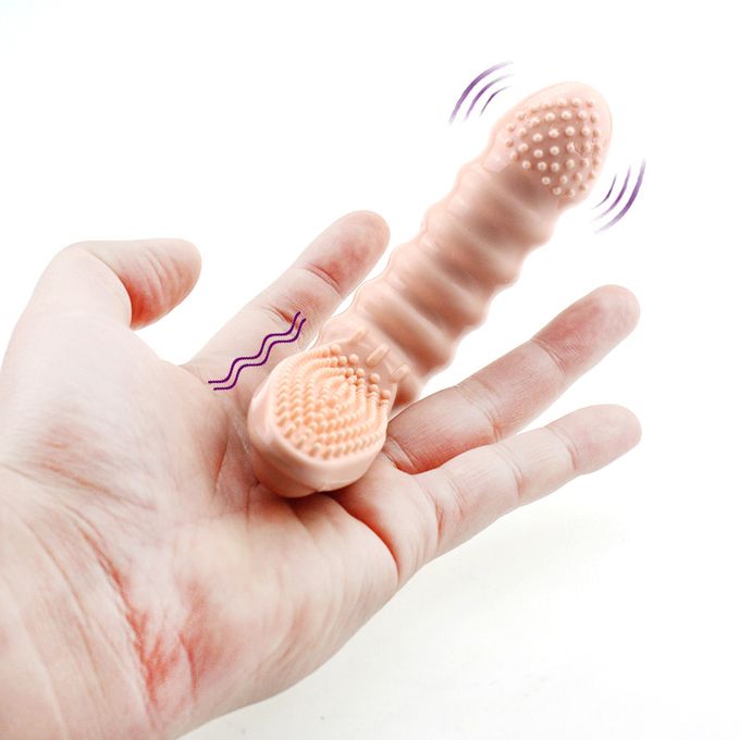 Clitoris Stimulation Brush Vibrating Finger Sleeve