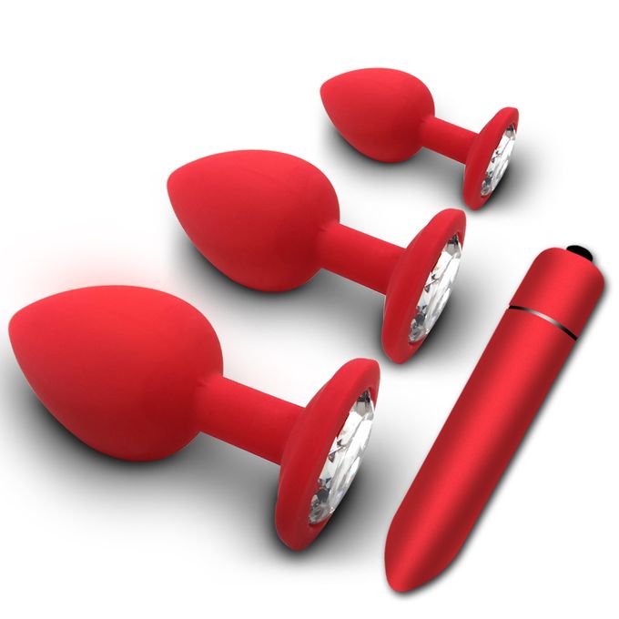 Silicone Anal Plug Jewelry And Bullet Dildo Vibrator Adult Sex Toys - image 2