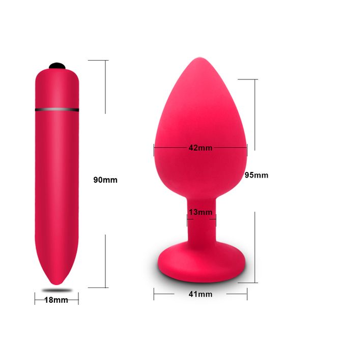Silicone Anal Plug Jewelry And Bullet Dildo Vibrator Adult Sex Toys - image 6