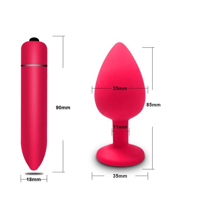 Silicone Anal Plug Jewelry And Bullet Dildo Vibrator Adult Sex Toys - image 7