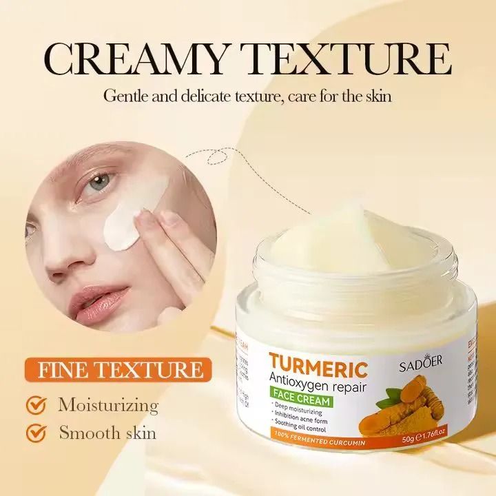 SADOER TURMERIC Antioxygen repair face cream deep moisturizing Soothing oil control anti acne