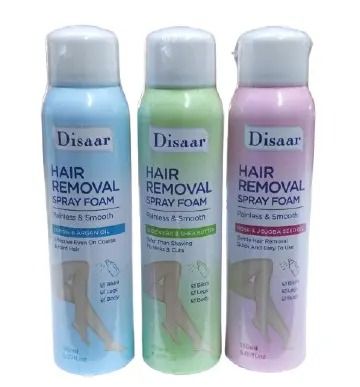Disaar Hair Removal Spray Foam 150ml Painless, Fast Acting Foam That Dissolves Unwanted Hair at the Root, Leaving the Skin Smooth and Soft