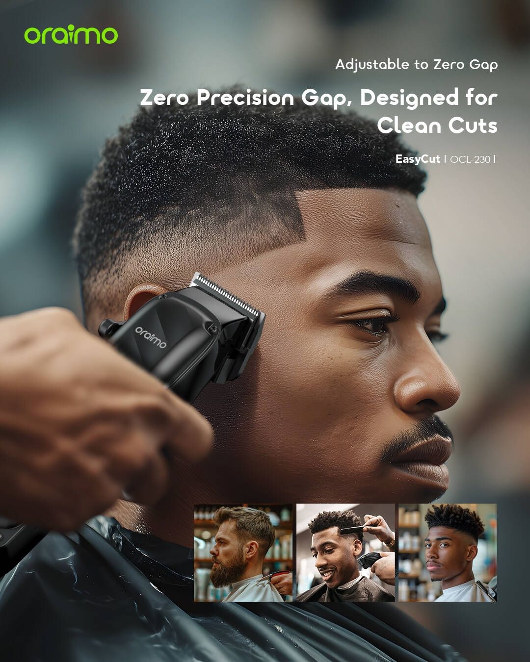 Oraimo OCL-230 EasyCut Super Powerful Adjustable Hair Clipper, Black