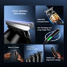 Oraimo SmartTrimmer Home OTR-210 -Cordless with 4 Combs, 1.5H WorkTime