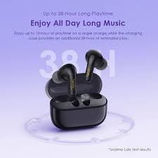 Oraimo SpaceBuds Z ANC Heavy Bass 38Hr playtime, IPX5, True Wireless Earbuds with Spatial Audio- Black