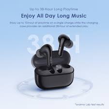 Oraimo SpaceBuds Z ANC Heavy Bass 38Hr playtime, IPX5, True Wireless Earbuds with Spatial Audio- Black