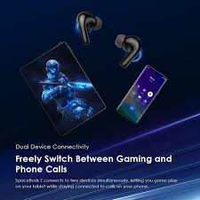 Oraimo SpaceBuds Z ANC Heavy Bass 38Hr playtime, IPX5, True Wireless Earbuds with Spatial Audio- Black