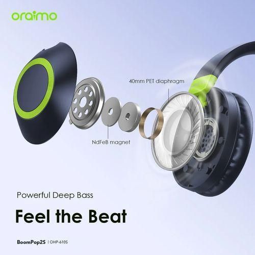 Oraimo BoomPop2S ENC Over-Ear Wireless Headphones