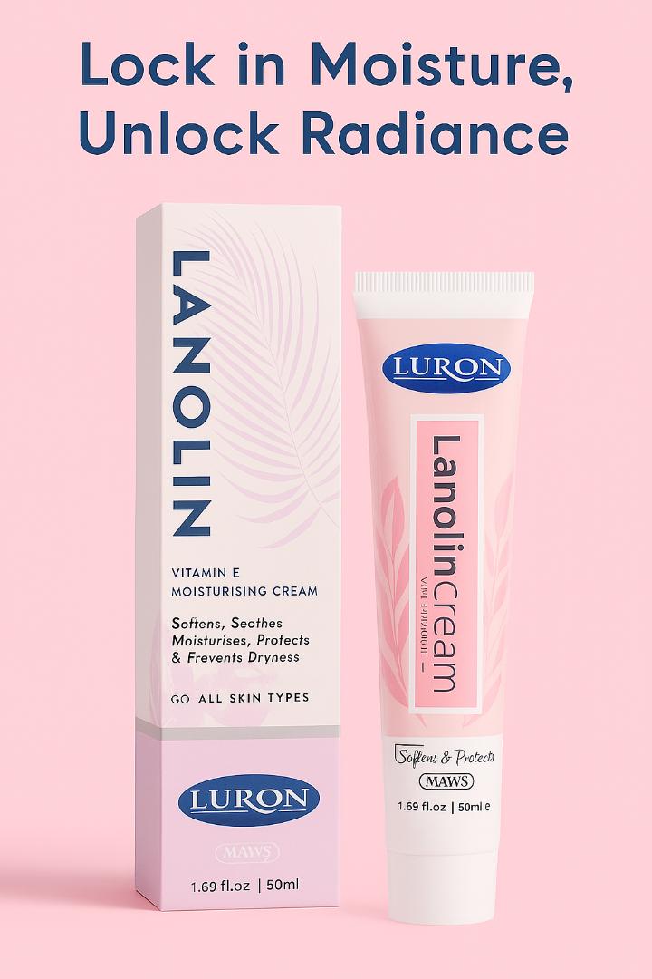 LURON Lanolin Vitamin E Moisturising Cream for Dry/ oily/ normal and sensitive Skin – Deep Hydration & Skin Protection for All Skin Types