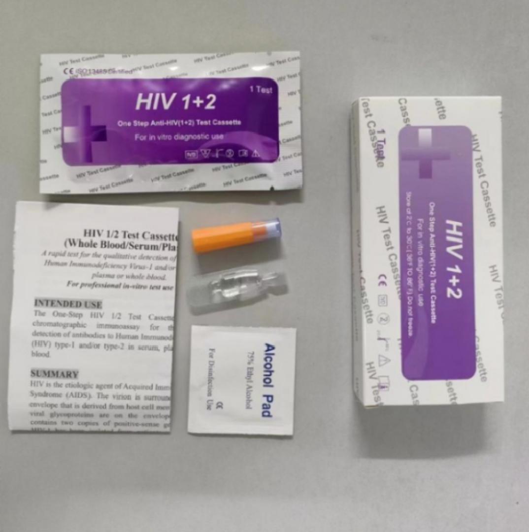 HIV1+2 Home test HIV self test kit HIV 1+2 Rapid Test Kit – One Step Anti-HIV (1&2) Test Cassette for Home & Professional Use | Accurate HIV Screening Kit