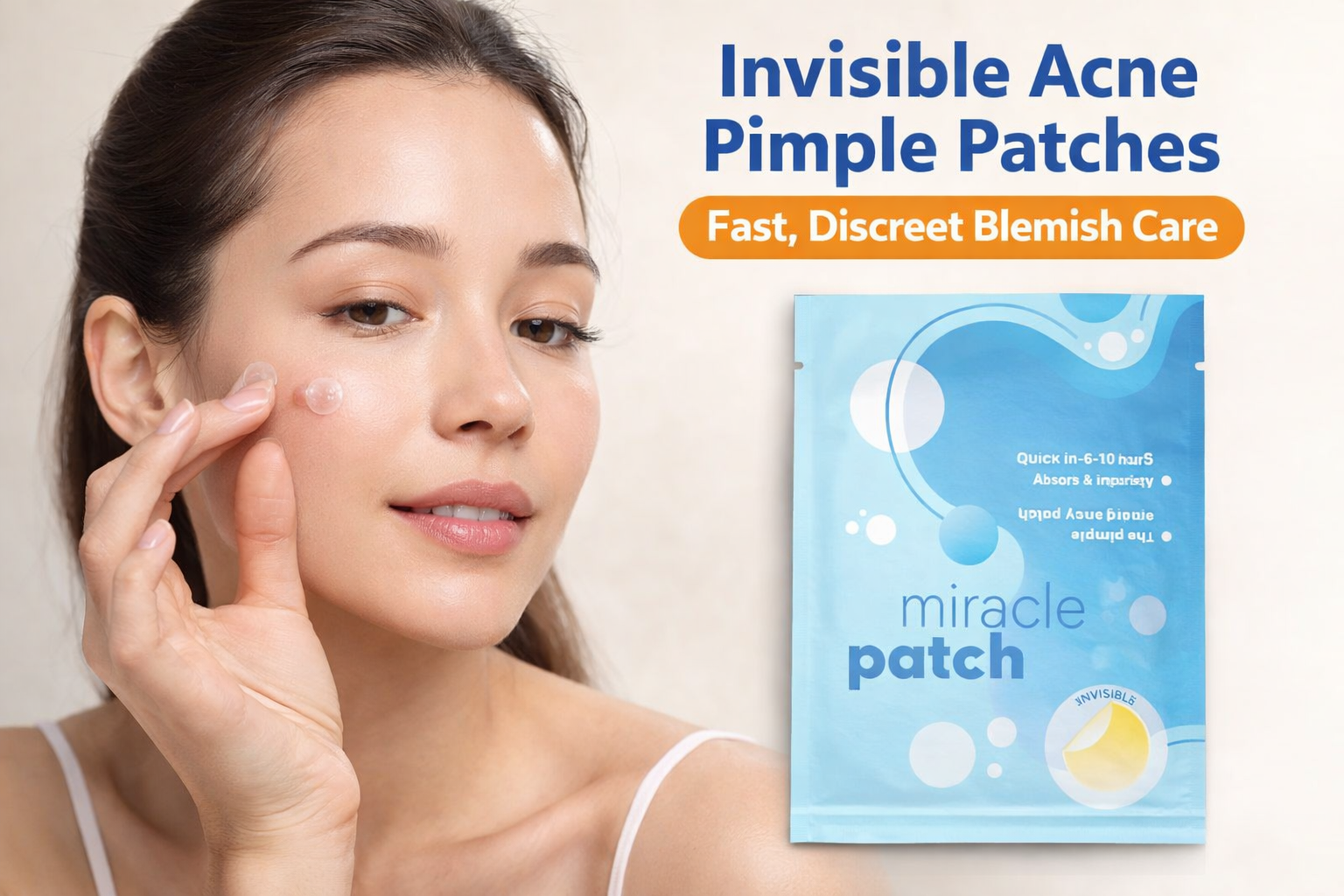“Invisible Acne Pimple Patches – Fast Healing Hydrocolloid Zit Stickers, Overnight Blemish Treatment, Waterproof & Discreet Spot Cover (Stay-Up, All Skin Types)”