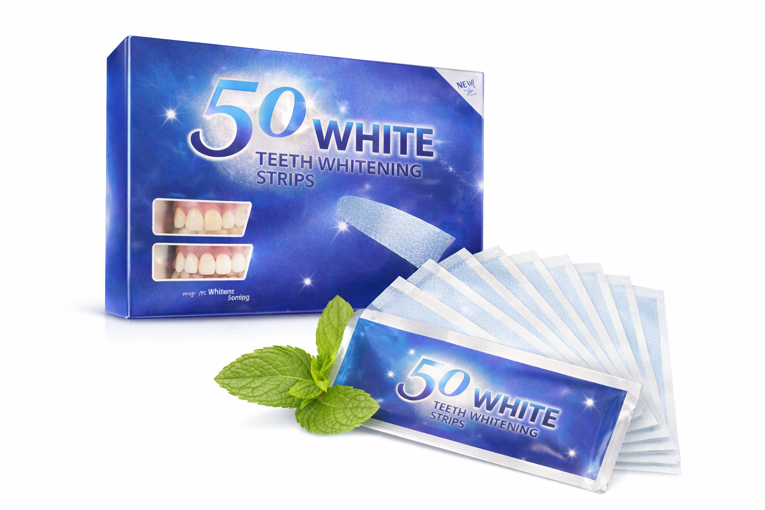 5D White Teeth Whitening Strips – Advanced At-Home Dental Whitening Kit for Brighter, Stain-Free Smile