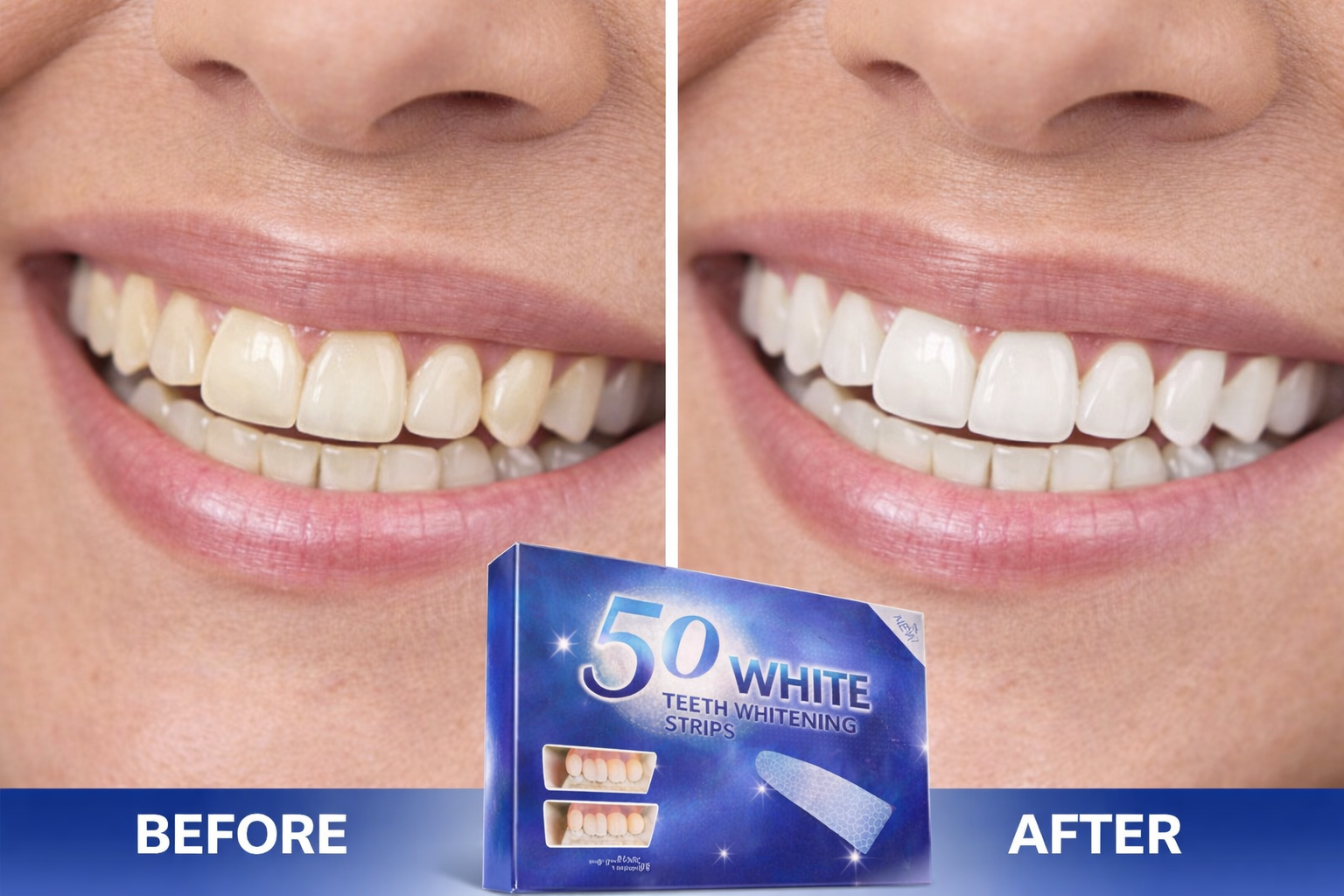5D White Teeth Whitening Strips – Advanced At-Home Dental Whitening Kit for Brighter, Stain-Free Smile