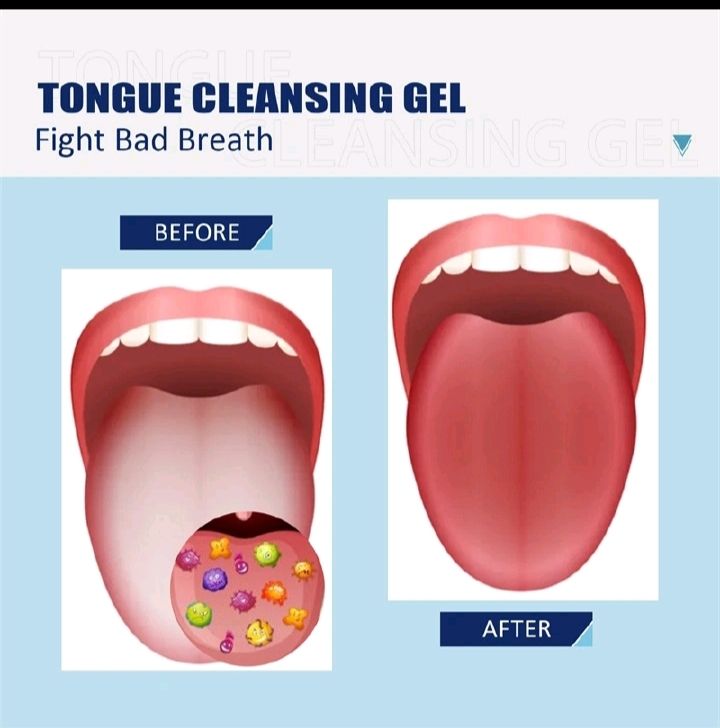 EELHOE Tongue Cleansing Gel 50g | tongue cleaner + double sided brush– Fresh Breath Oral Care Gel, Removes Tongue Coating & Fights Bad Breath| with a tooth gel