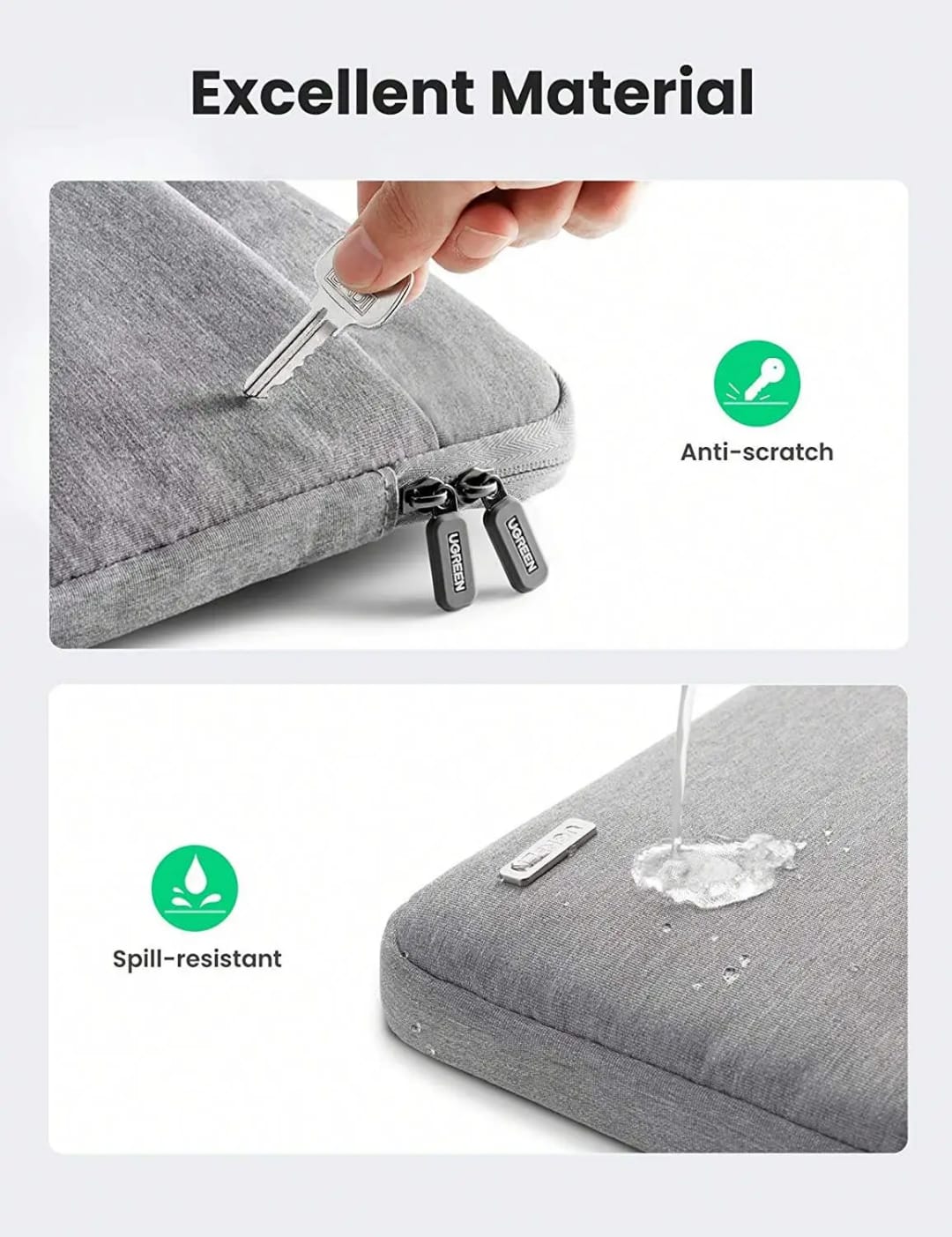 UGREEN LP437 13.3" - 13.9" Laptop Case Storage Bag -GRAY