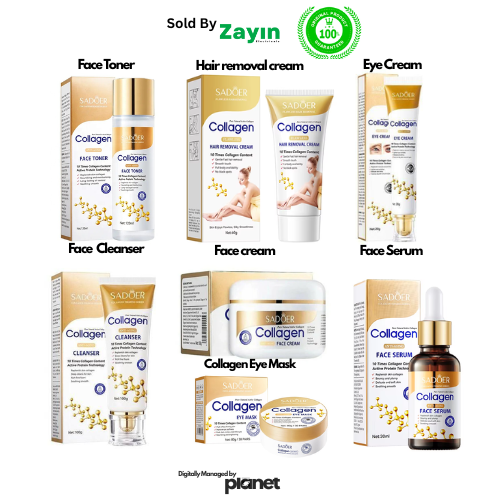 Sadoer collagen skincare set, anti-aging cream, collagen serum Kenya, Korean beauty products, full skincare set, body lotion and face cream, brightening cream, hydrating toner, collagen hand cream,