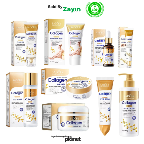 Sadoer collagen skincare set, anti-aging cream, collagen serum Kenya, Korean beauty products, full skincare set, body lotion and face cream, brightening cream, hydrating toner, collagen hand cream,