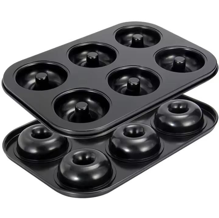 6 Holes metallic Doughnut cupcake tray
