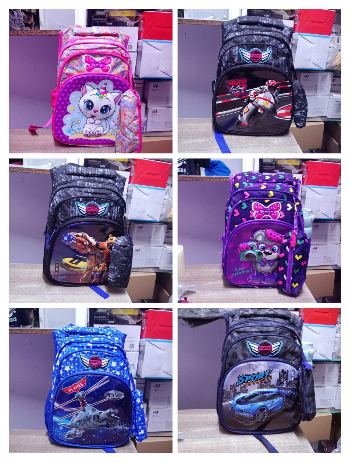 CARTOON THEMED SCHOOL BAGS FOR PP1 TO GRADE 2