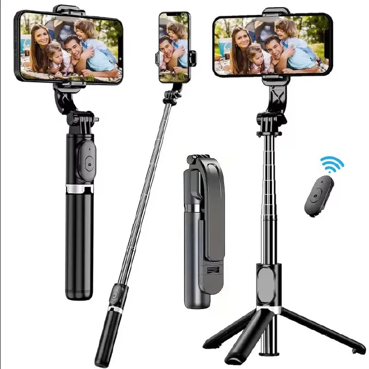 C02 Telescopic Selfie Stick Tripod Monopod Stand Mobile Phone Support Wireless Gimbal Stabilizer For iPhone Android Holder