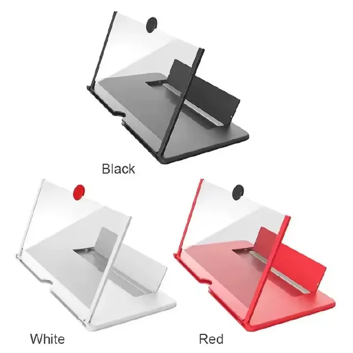 10/12 Inch Folding Mobile Screen Magnifying Glass Phone Desktop Stand 3D Mobile Phone Screen Magnifying Glass HD Video Amplifier