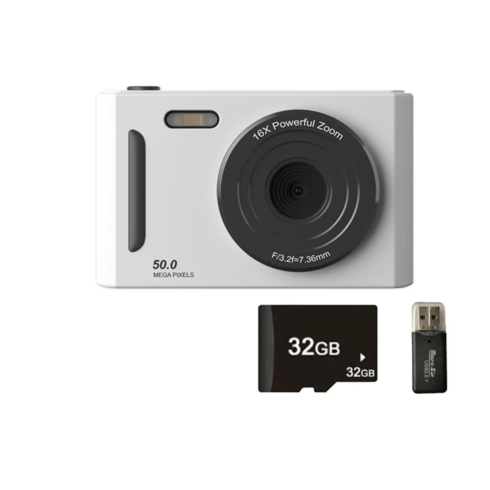 4K Digital Camera Dual Camera Flash 50 Million Hd Pixel Pixel Retro Ccd Portable Card Entry-level Camera Auto Focus