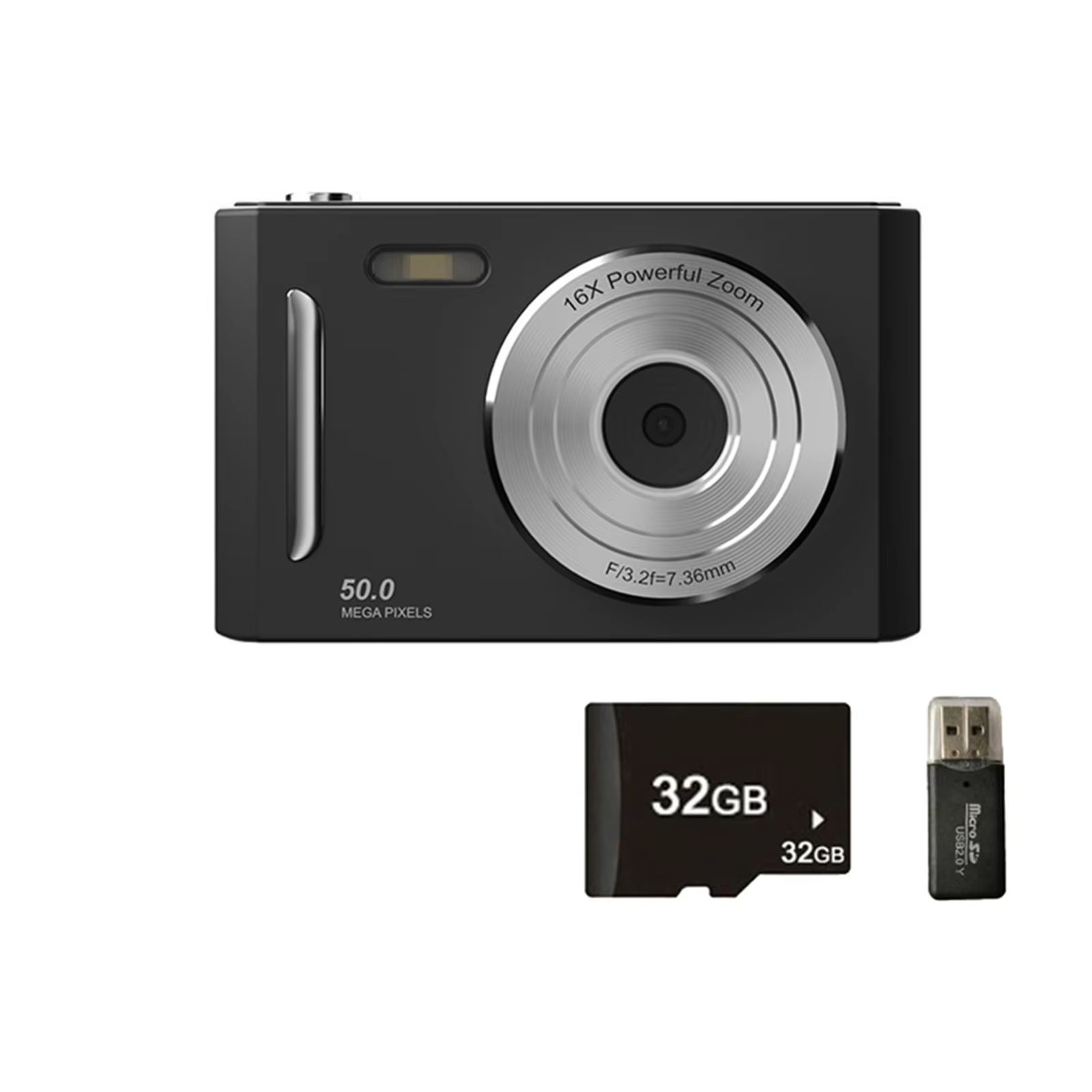 4K Digital Camera Dual Camera Flash 50 Million Hd Pixel Pixel Retro Ccd Portable Card Entry-level Camera Auto Focus