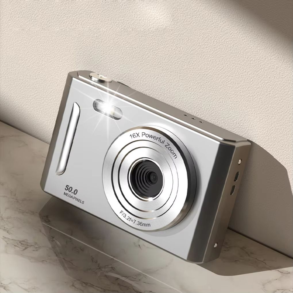 4K Digital Camera Dual Camera Flash 50 Million Hd Pixel Pixel Retro Ccd Portable Card Entry-level Camera Auto Focus