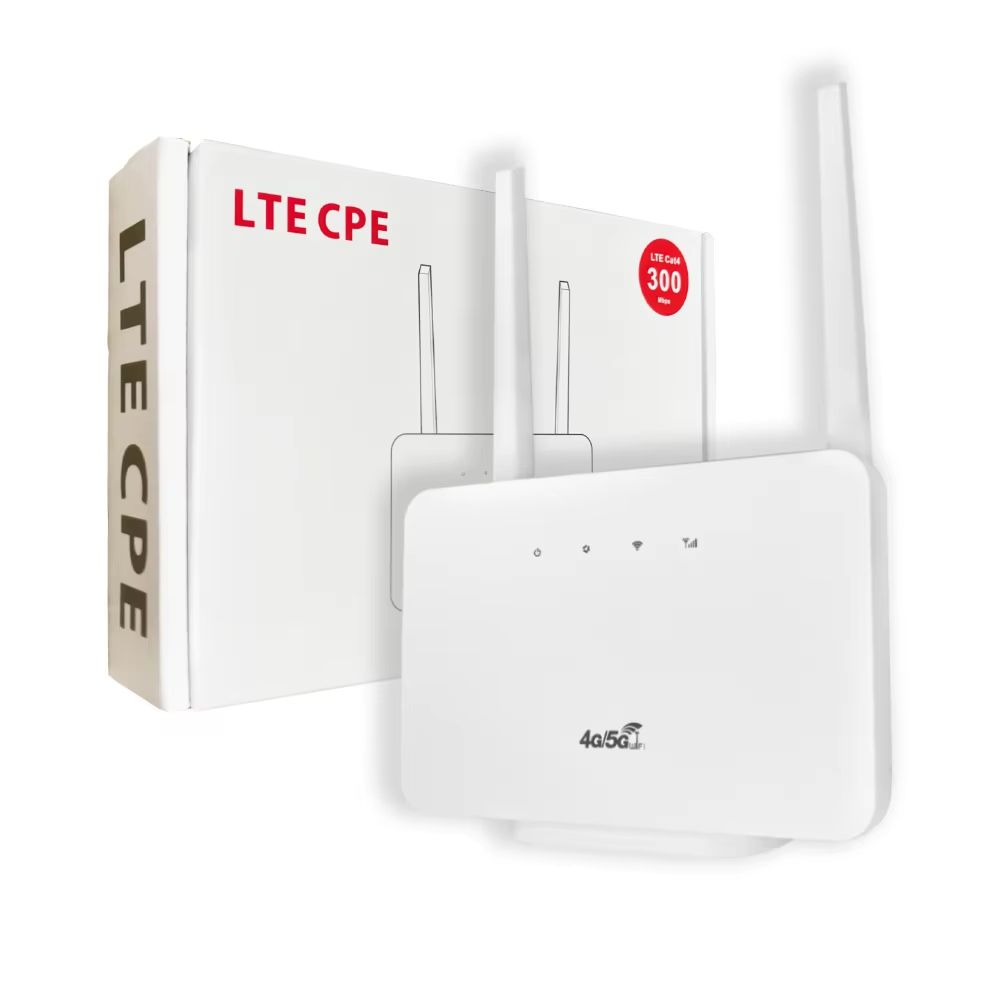 2025 New 4G Wireless Router 300Mbps 4G LTE CPE Router Modem LAN External Antenna with Sim Card Slot EU Plug for Home Travel Work