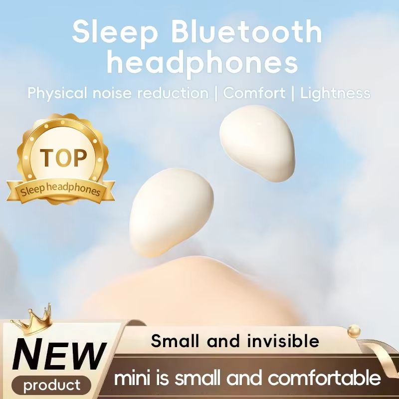 HaaYot Mini Invisible Wireless Sleep Headphones Bluetooth 5.4 Side-Sleep Earbuds with Charging Case Clear Calls & Noise Block