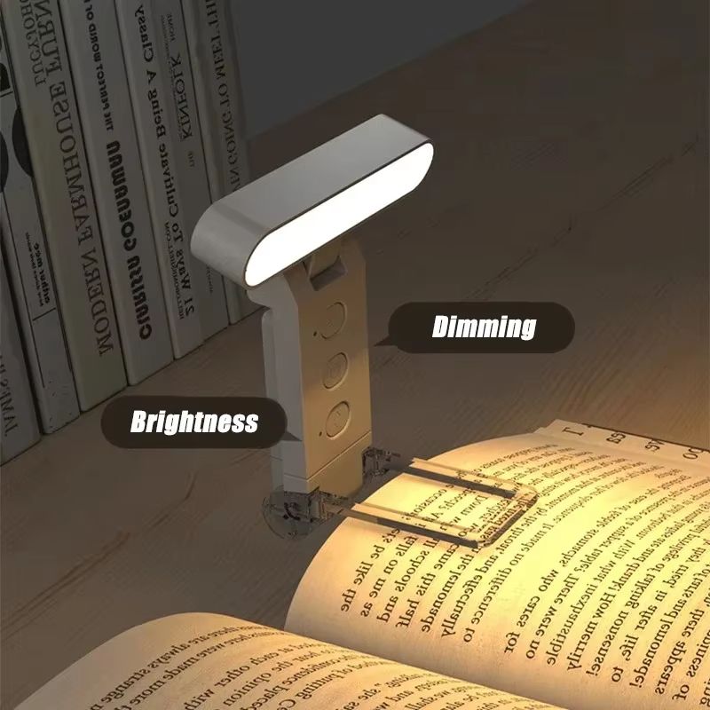 LED Reading Book Lamp Portable Book Clip Night Lights Bedroom Eye Protect Charging Dimmable Clip 360° Flip Led Book Lamps