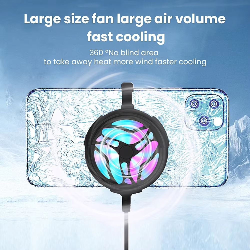 Smart Phone Cooling Fan Gaming Mobile Gamepad Cooler Fan Portable for Type-C USB Radiator for Redmi Samsung iPhone