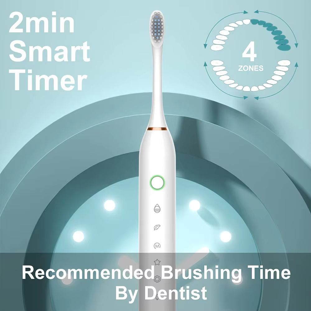 Sonic Electric Toothbrush For Adults Children Rechargeable Ultrasound Teeth Whitening Tools IPX7 Waterproof 8 Brush Head