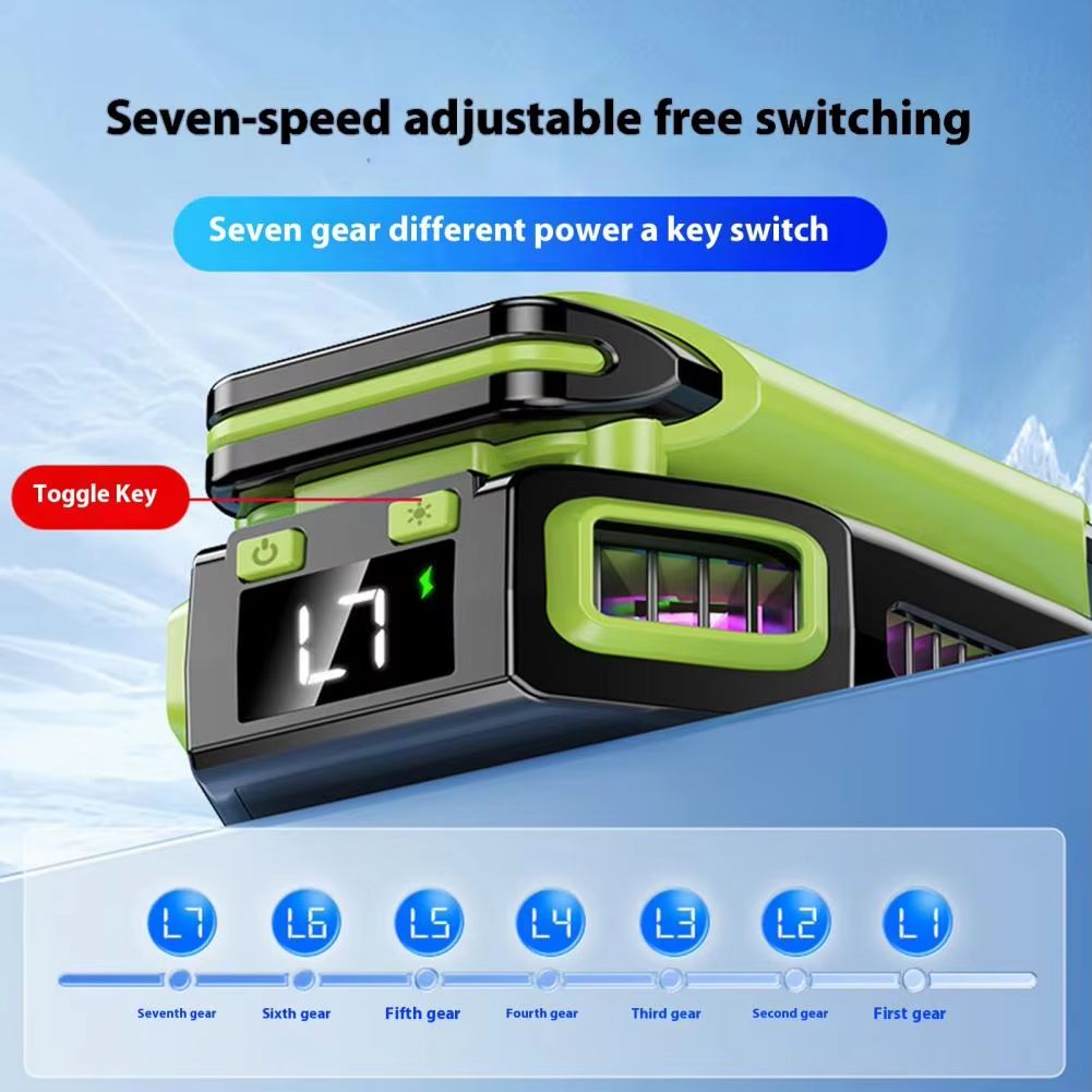 2025 Magnetic Phone Cooler with Rechargeable Battery 7 Levels Semiconductor Mobile Phone Cooling Fan RGB Radiator Heatsink