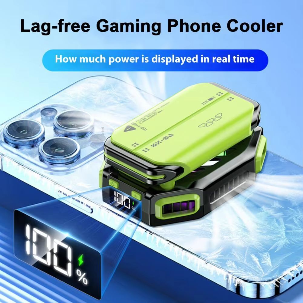 2025 Magnetic Phone Cooler with Rechargeable Battery 7 Levels Semiconductor Mobile Phone Cooling Fan RGB Radiator Heatsink