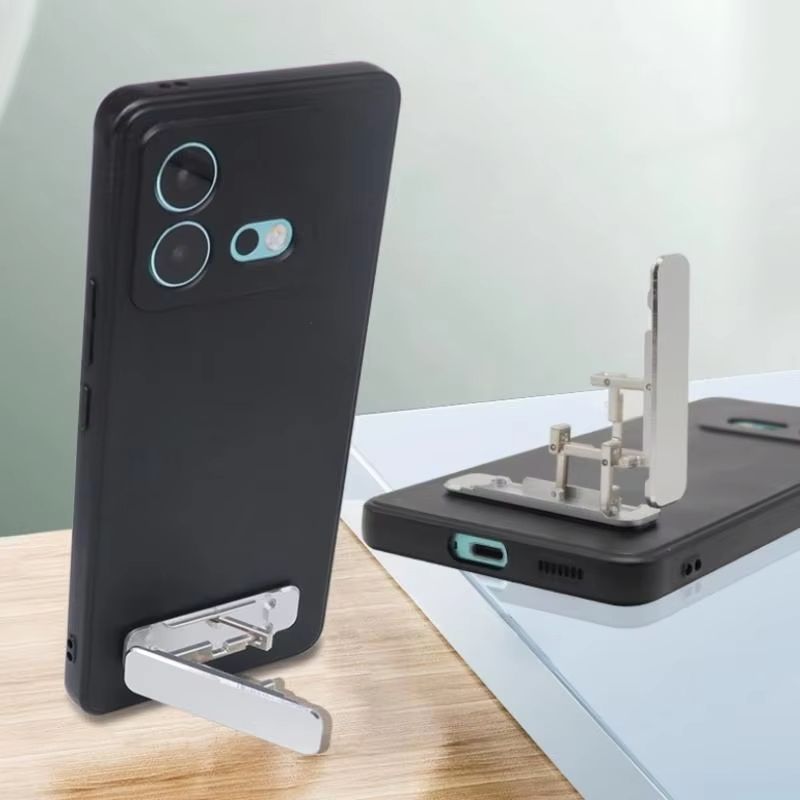 1/3PCS Mini Invisible Foldable Mobile Phone Stand Aluminum Alloy Desktop Mount Material Holder Adjustable Angle For Cellphone