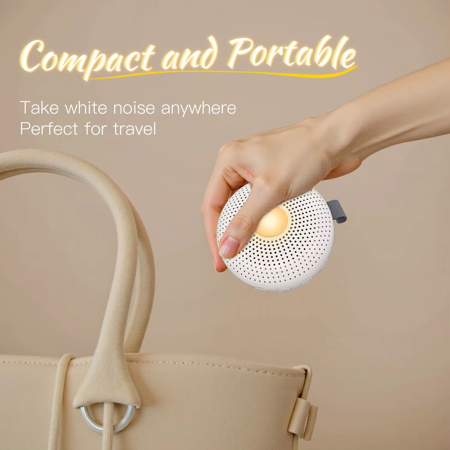 Portable Sleep Aid White Noise Machine for Baby & Adult with 15 Sounds Smart Cry Detection Night Light Timer Newborn Gift