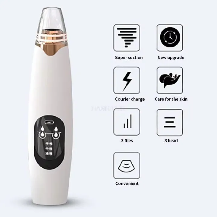 Electric Facial Blackhead Remover Vacuum Pore Cleaner Pimple Removal Vacuum Suction Tools USB Charger Skin Care Tool